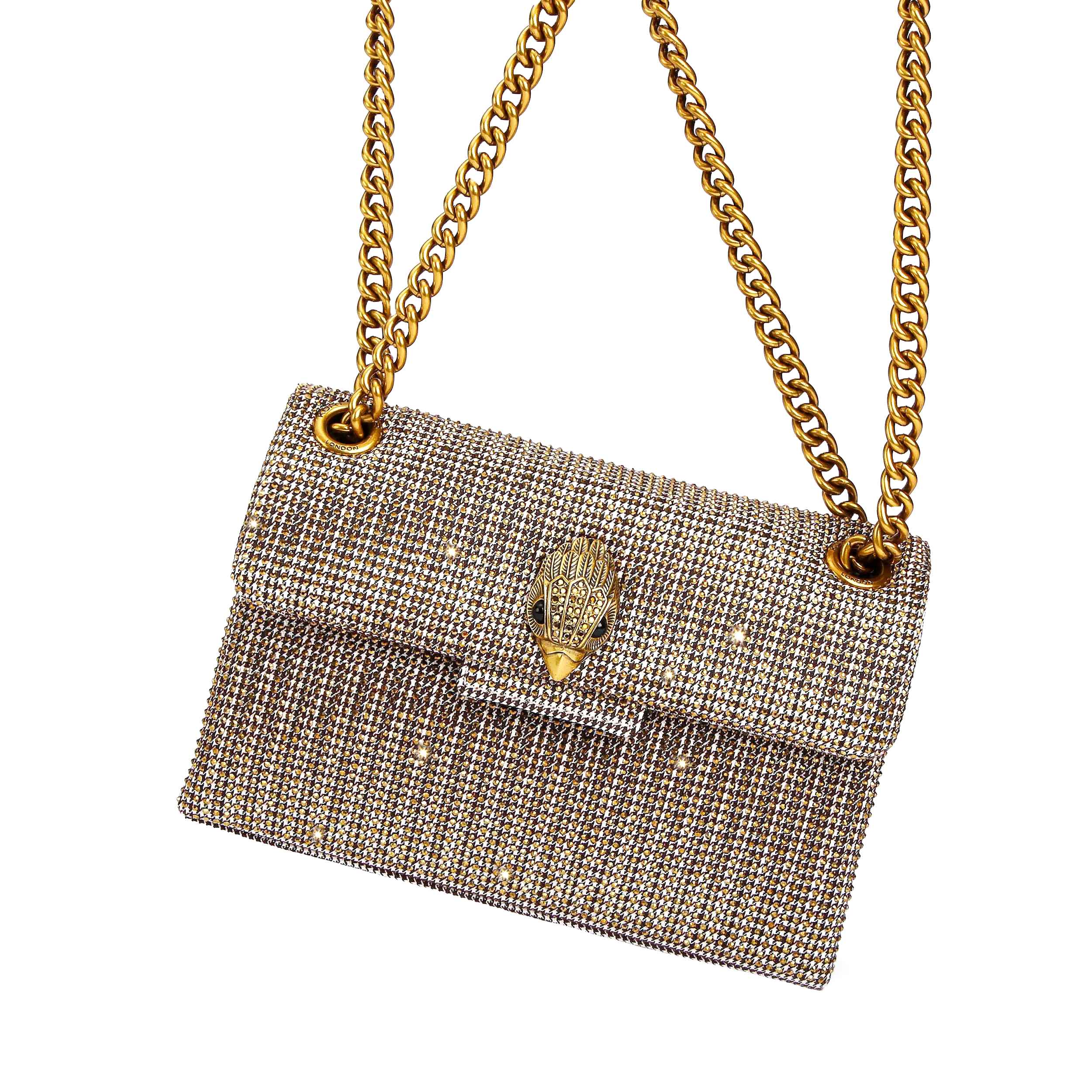 KURT GEIGER LONDON MINI FABRIC KENSINGTON BEIGE BAG - Image 5