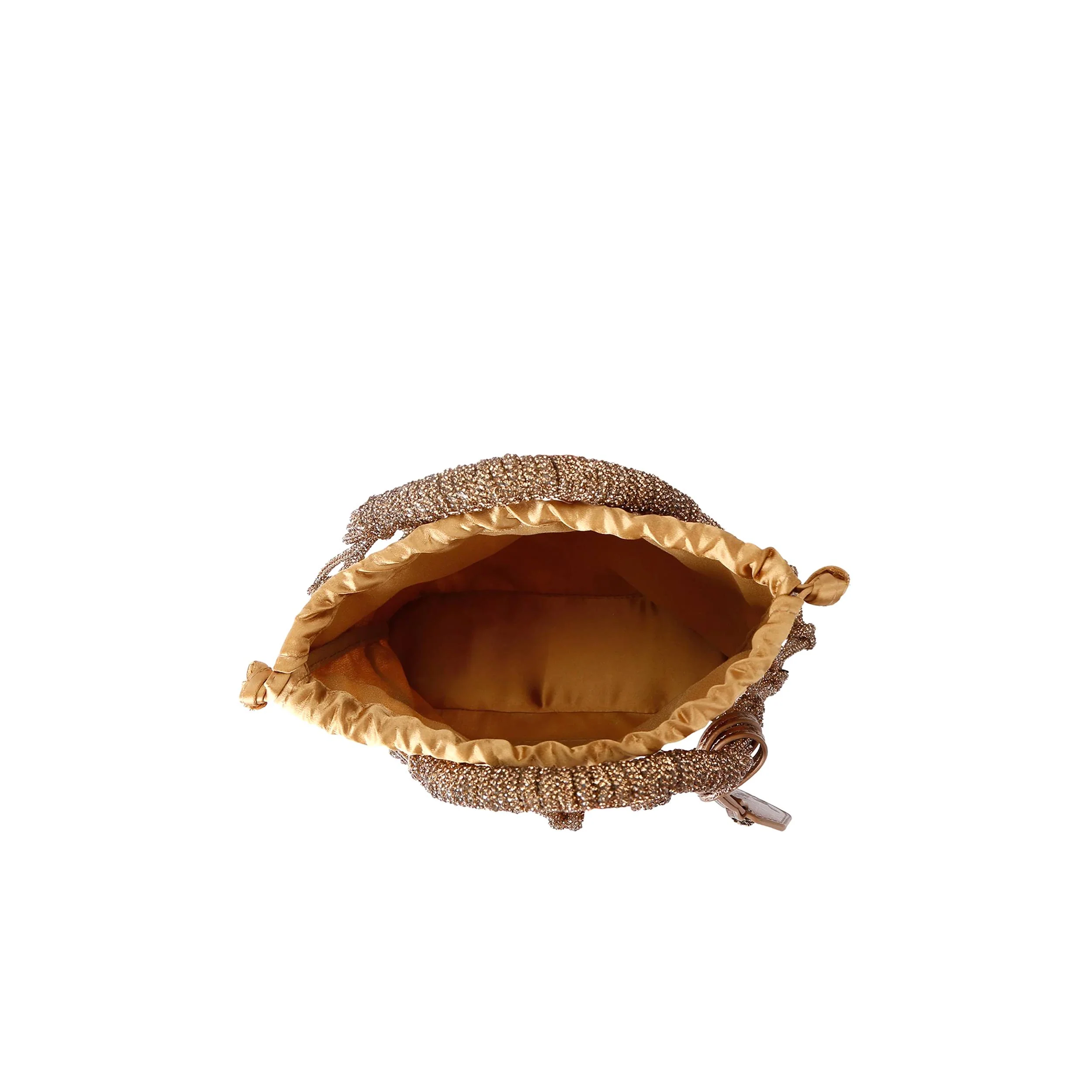 KURT GEIGER LONDON SMALL MACRAME CRYSTAL BRONZE BAG - Image 5
