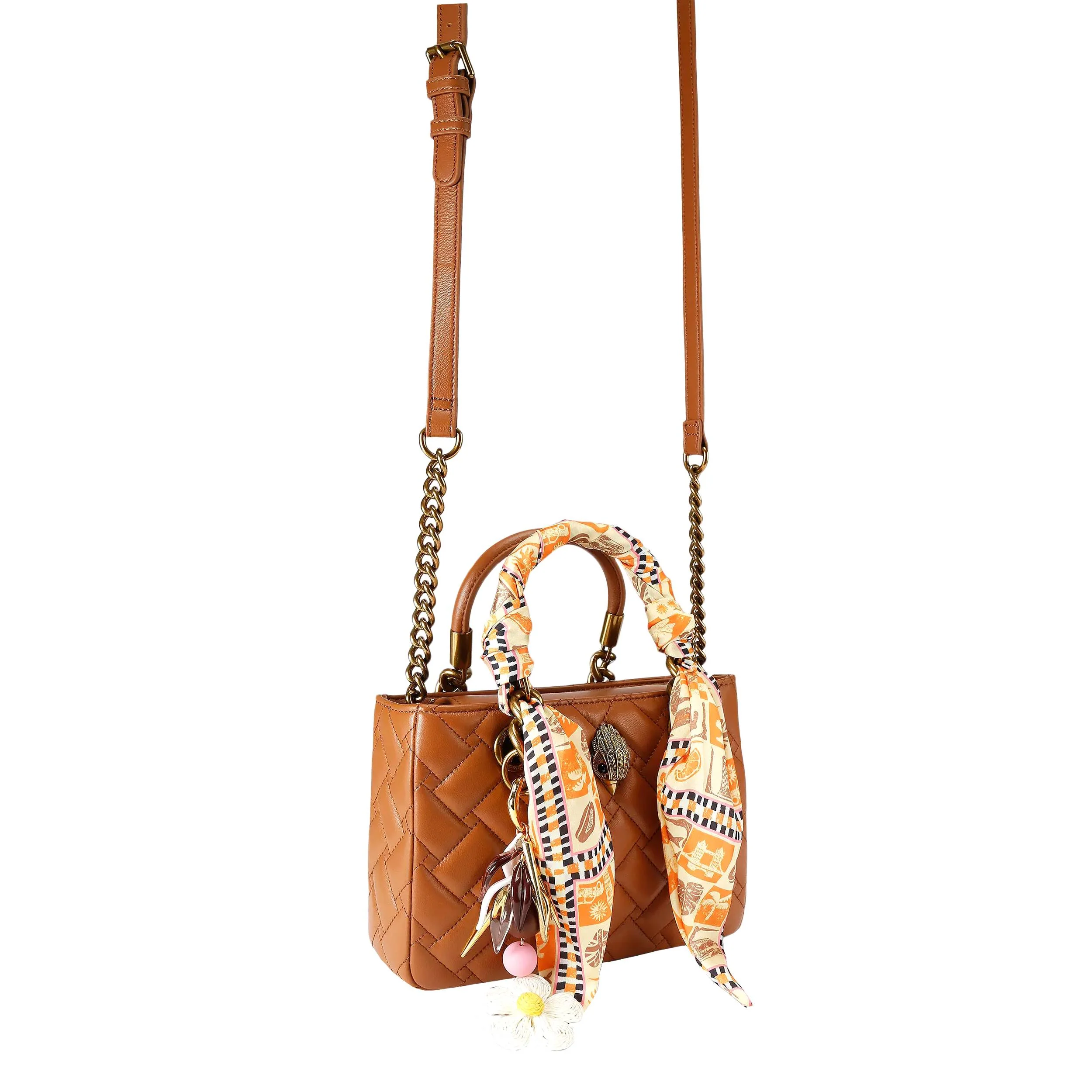 KURT GEIGER LONDON SQUARE KENSINGTON TAN TOTE BAG - Image 3