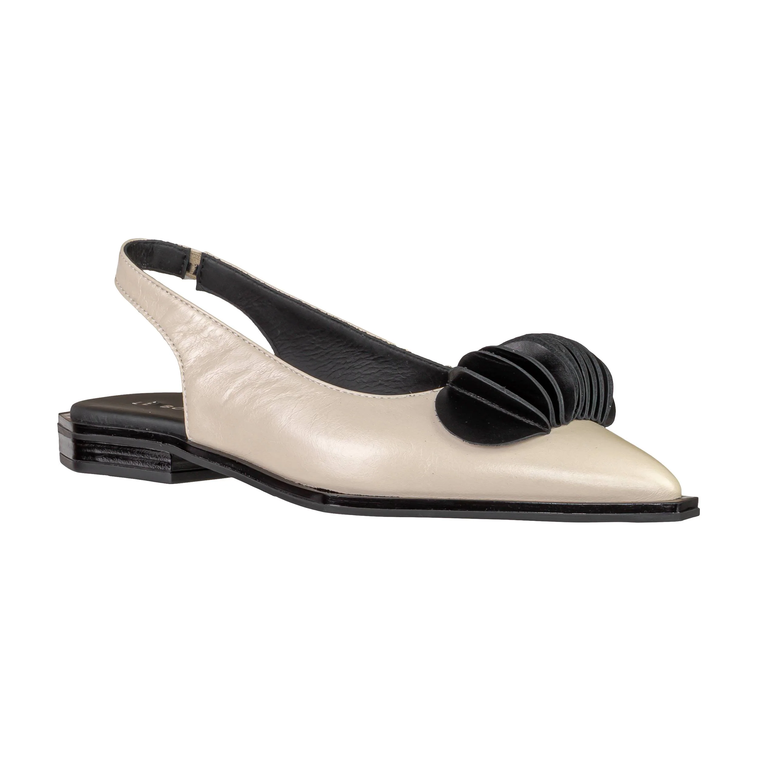 LE BOHEMIEN P29-5 SLINGBACK ALIAS BEIGE/VITELLO NERO - Image 2