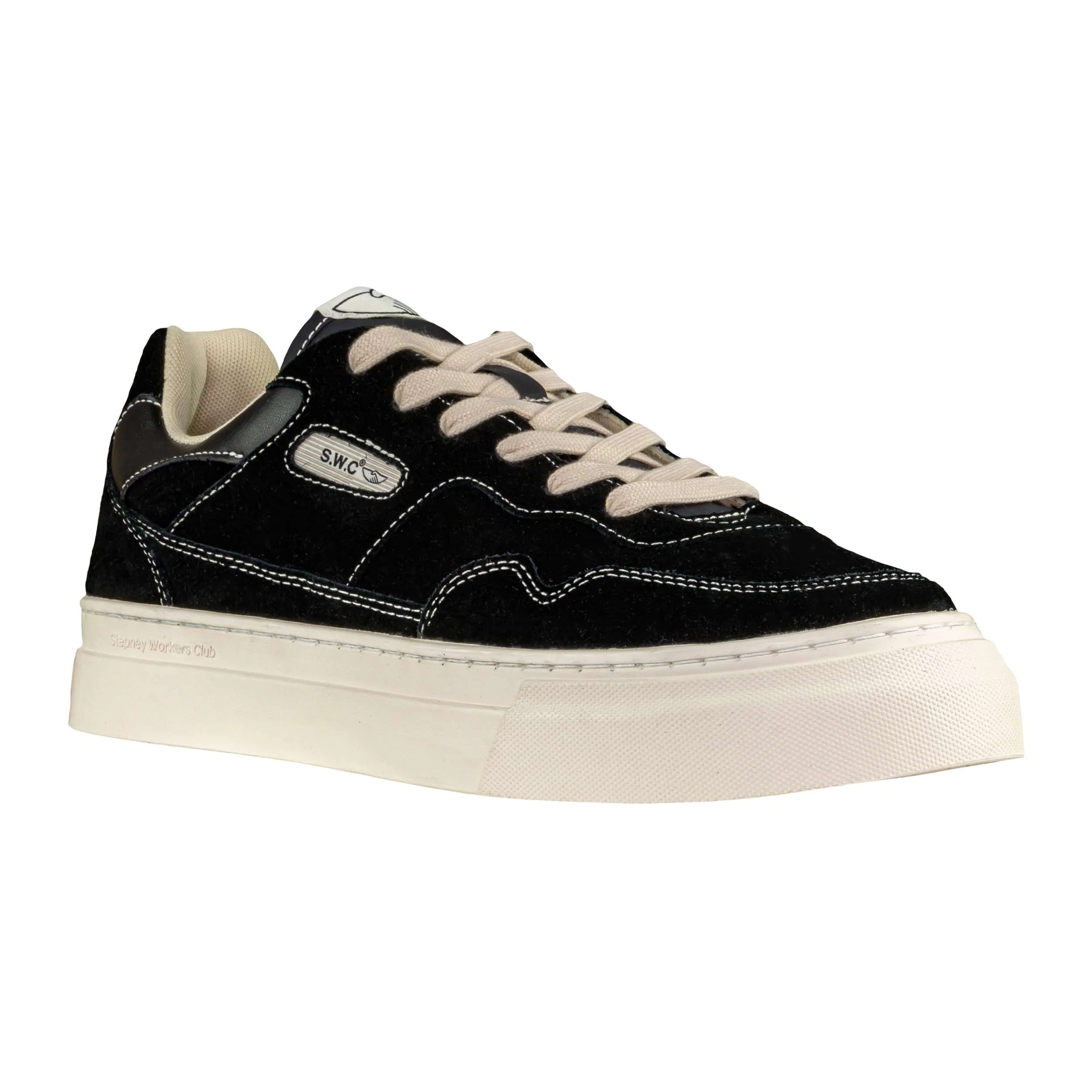 S.W.C STEPNEY WORKERS CLUB PEARL SUEDE BLACK - Image 2