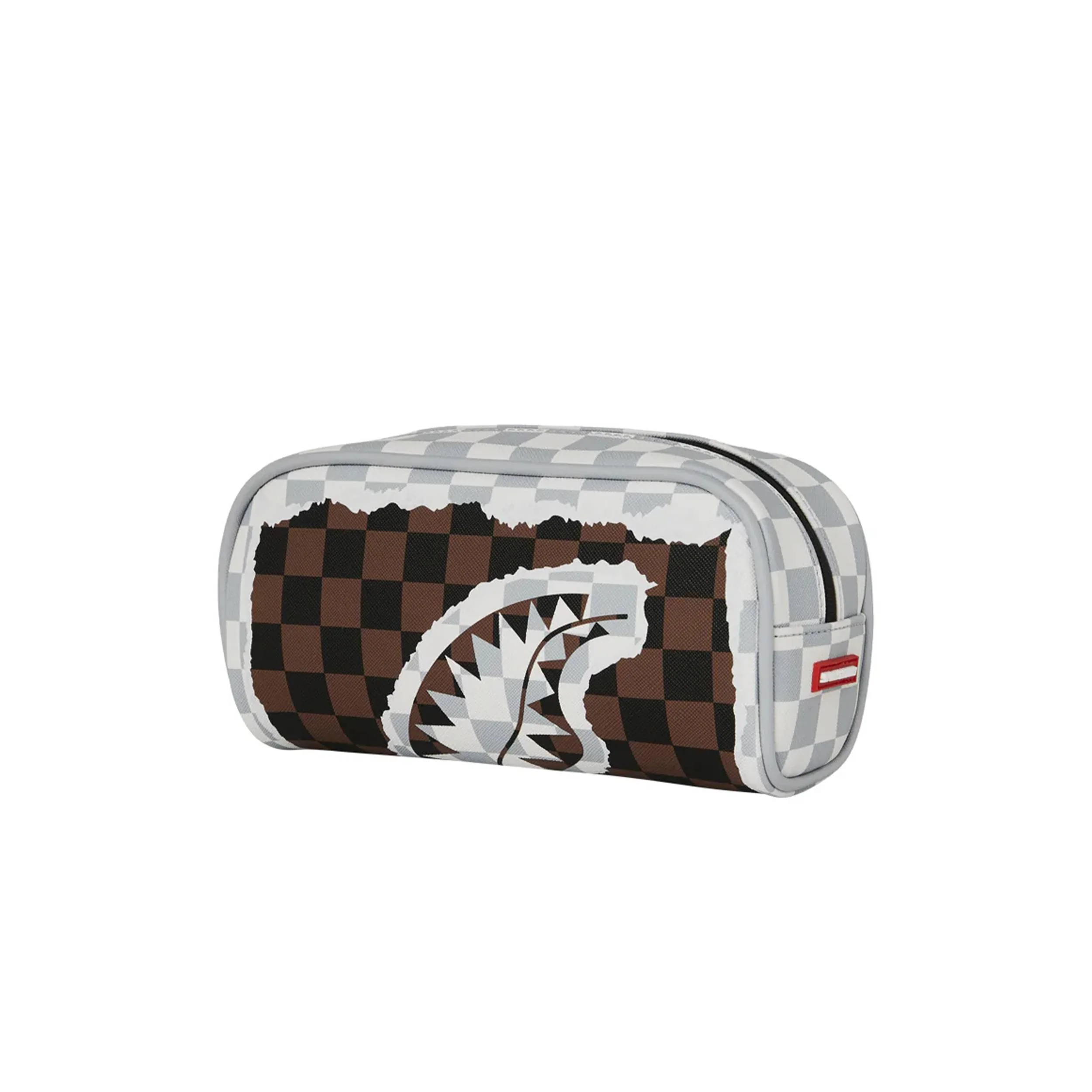 SPRAYGROUND CREAM BROWN TEAR CHECK POUCH - Image 3