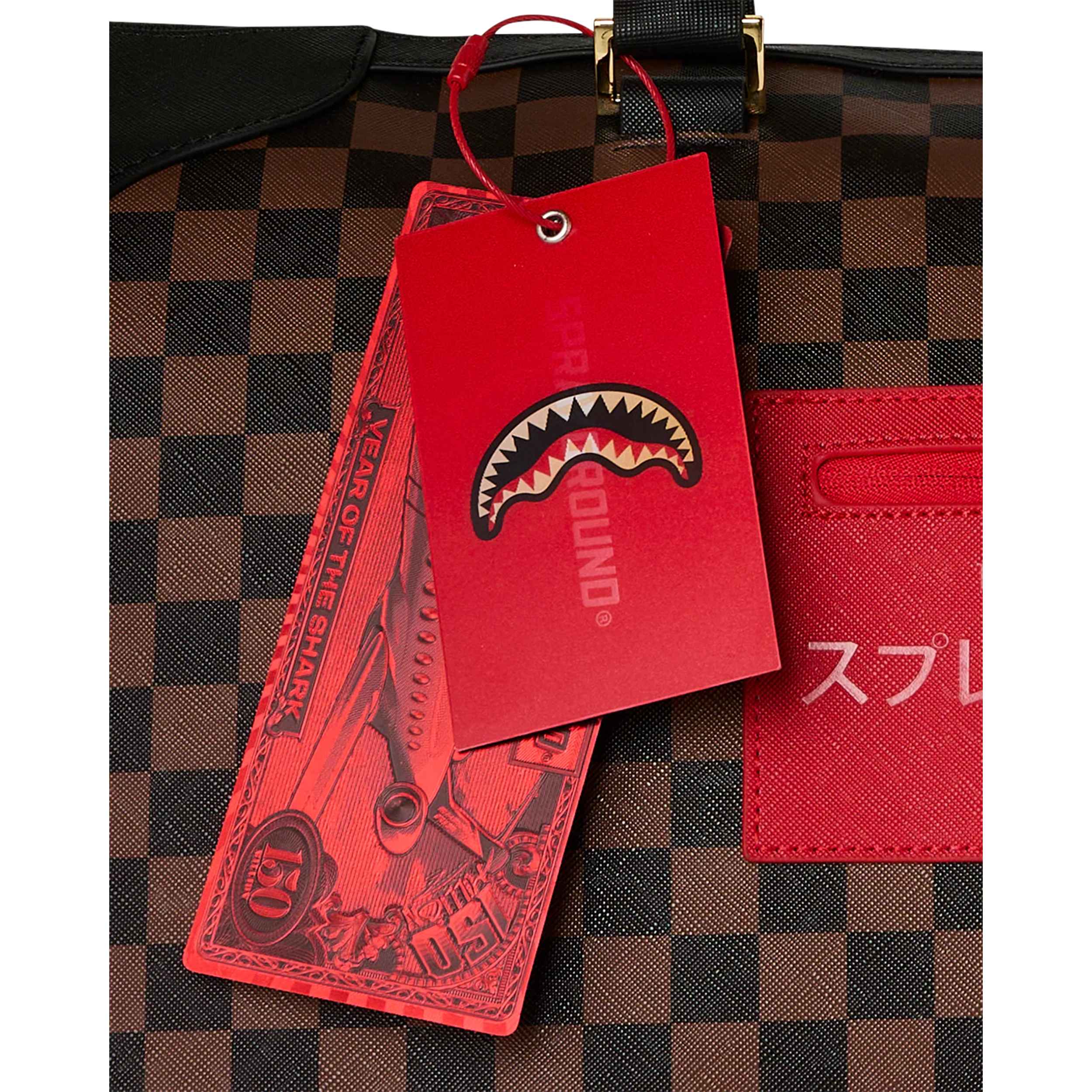 SPRAYGROUND RED REDEMPTION PYRAMID DUFFLE - Image 7